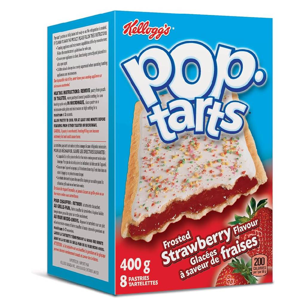 Kellogg's Pop Tarts Frosted Strawberry 384gr Kellogg’s Pop Tarts Frosted Strawberry 384 gr - Box 12τμχ - Image 1
