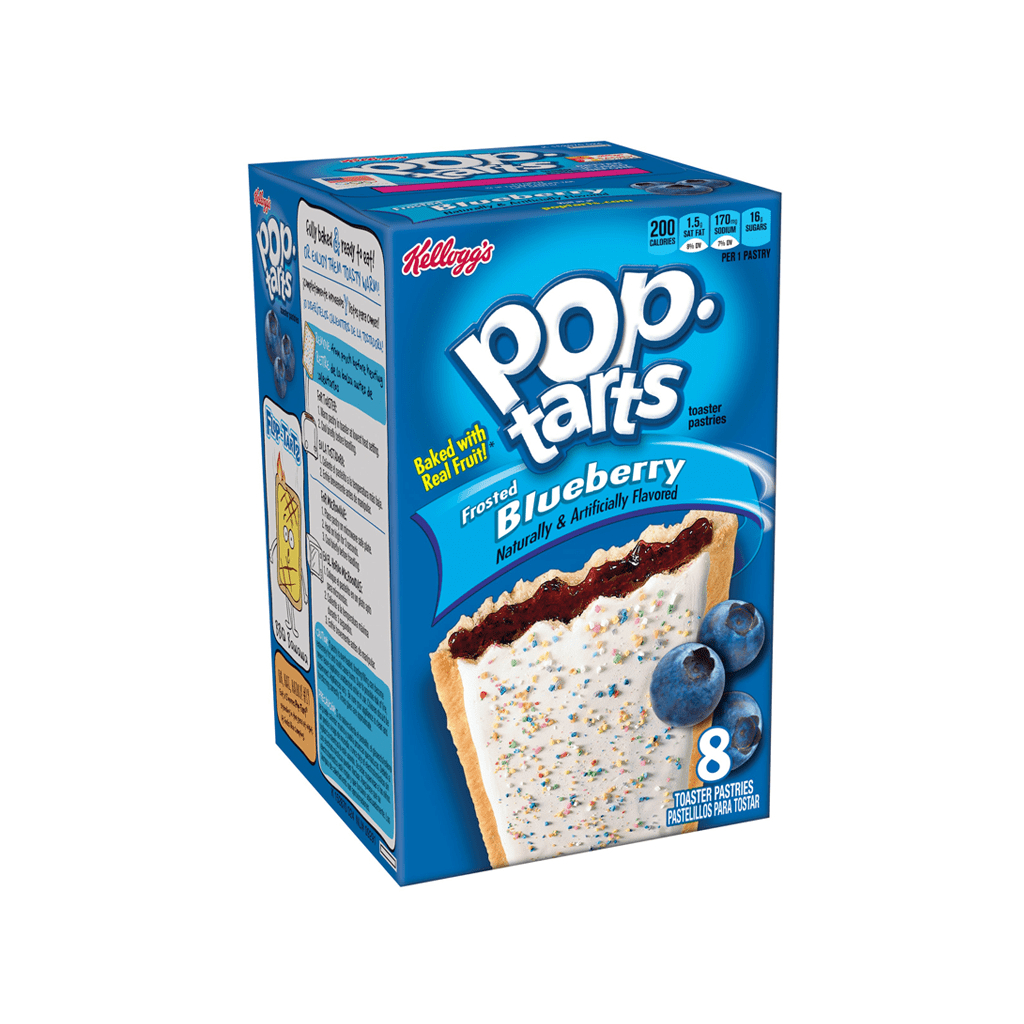 pop-tarts-blueberry-1 Kellogg's Pop Tarts Frosted Blueberry 384gr - Box 12τμχ - Image 1