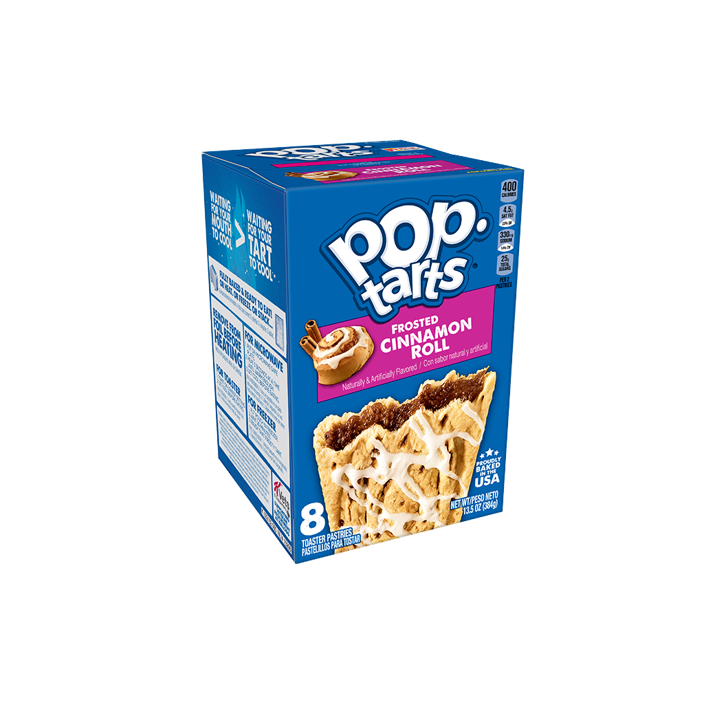 pop-tarts-cinnamon-roll Kellogg's Pop Tarts Cinnamon Roll 384 gr - Box 12τμχ - Image 1