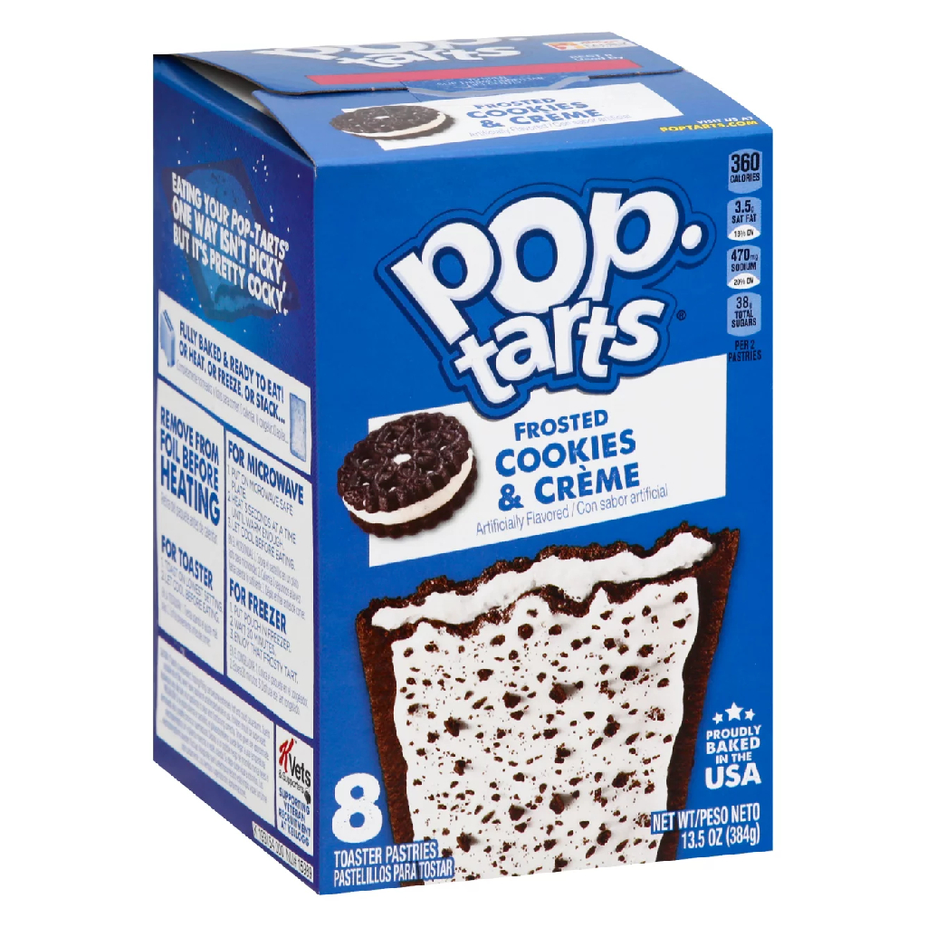 pop-tarts-cookies-creme-2 Kellogg's Pop Tarts Frosed Cookies Creme 384gr - Box 12τμχ - Image 1