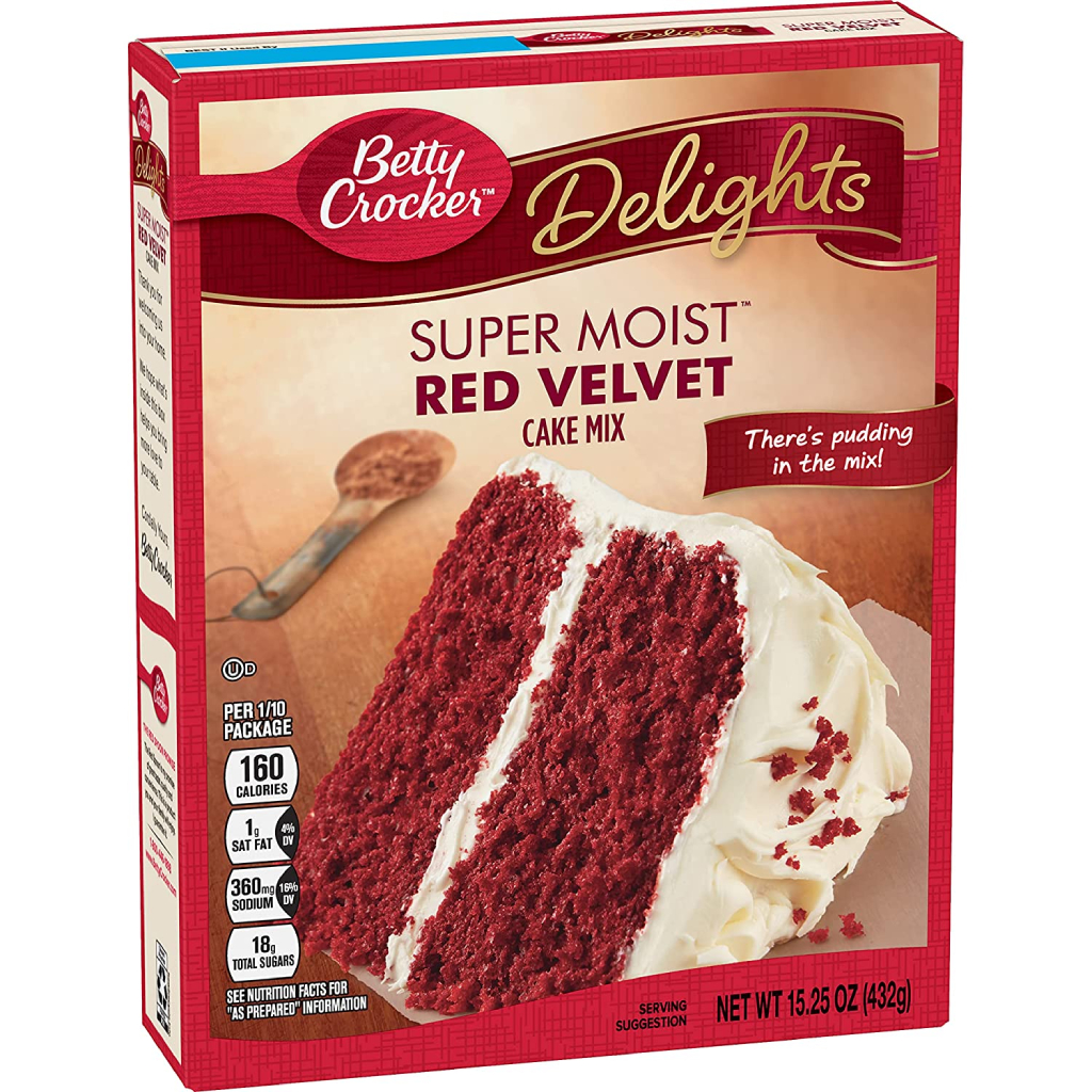 Betty-Crocker-Super-Moist-Delights-Red-Velvet-Mix Betty Crocker Super Moist Delights Red Velvet Mix 432gr - Image 1