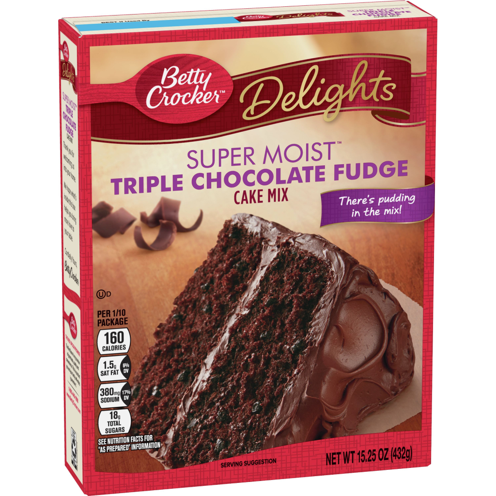 Betty-Crocker-Super-Moist-Delights-Triple-Chocolate-Fudge-Mix Betty Crocker Super Moist Delights Triple Chocolate Fudge Mix 432gr - Image 1
