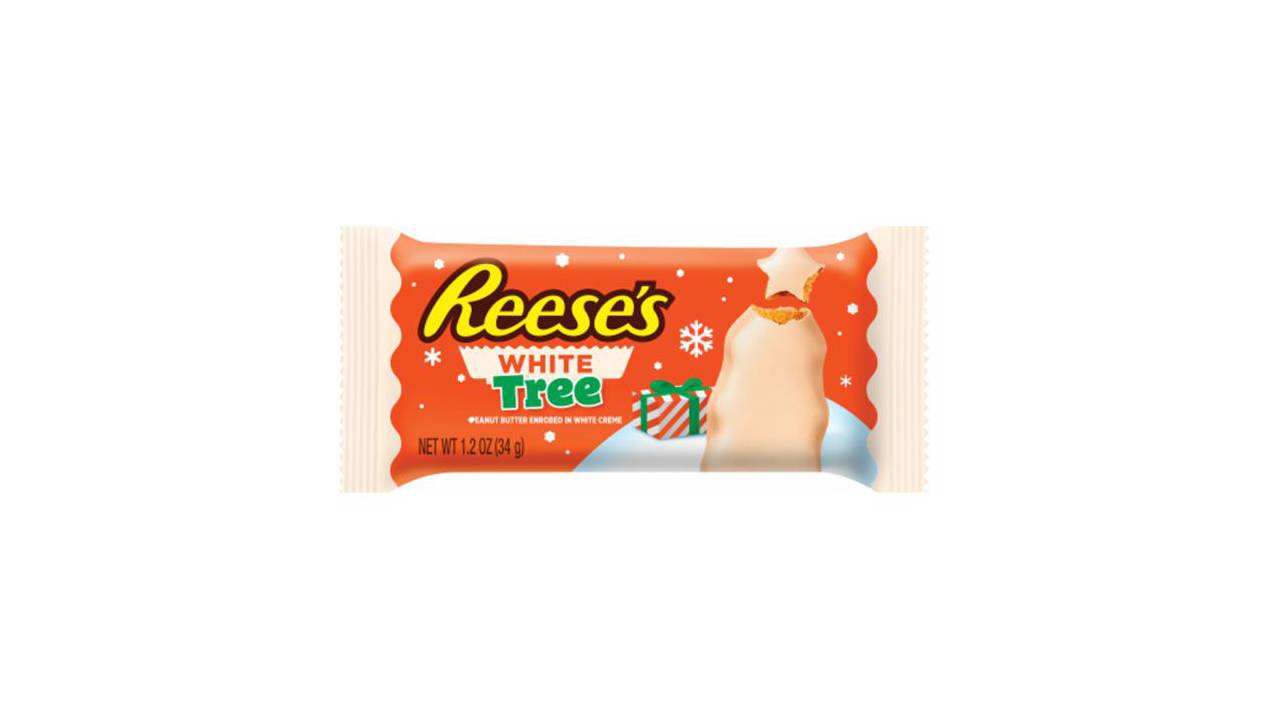 REESES-WHITE-TREE-34GR Reeses's White Tree Peanut Butter & Milk Chocolate 34 gr - Image 1
