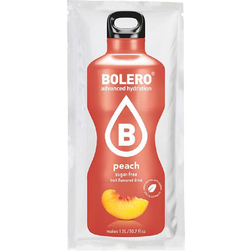 Bolero-Stick-Peach-Χυμός-Σε-Σκόνη-3-gr Bolero Stick Peach Χυμός Σε Σκόνη 12 τμχ - Image 1