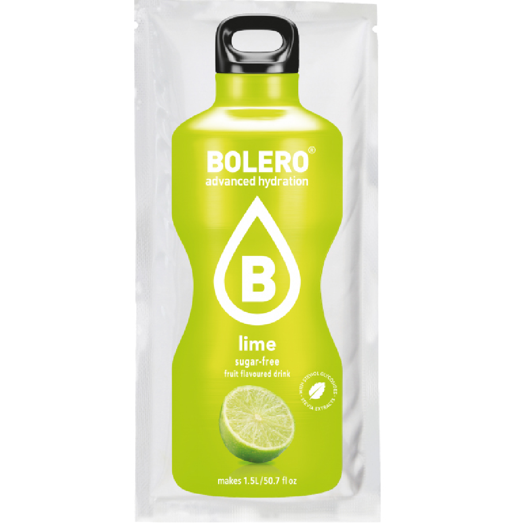 Bolero-Sticks-Lime-Χυμός-Σε-Σκόνη-3-gr Bolero Stick Lime Χυμός Σε Σκόνη 12 τμχ - Image 1