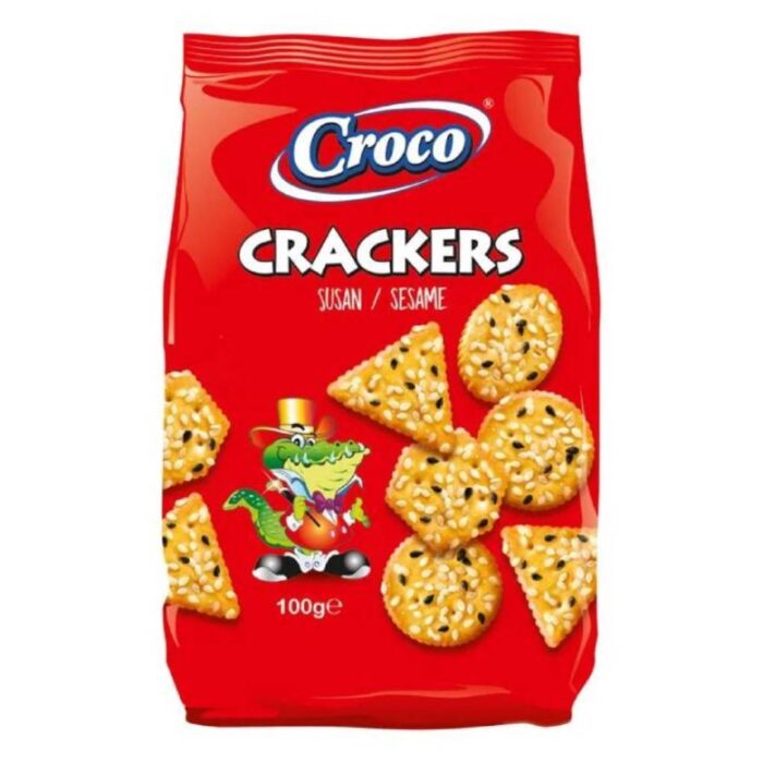 Croco Crackers Με Σουσάμι 100 gr - Box 12 τμχ - Image 1