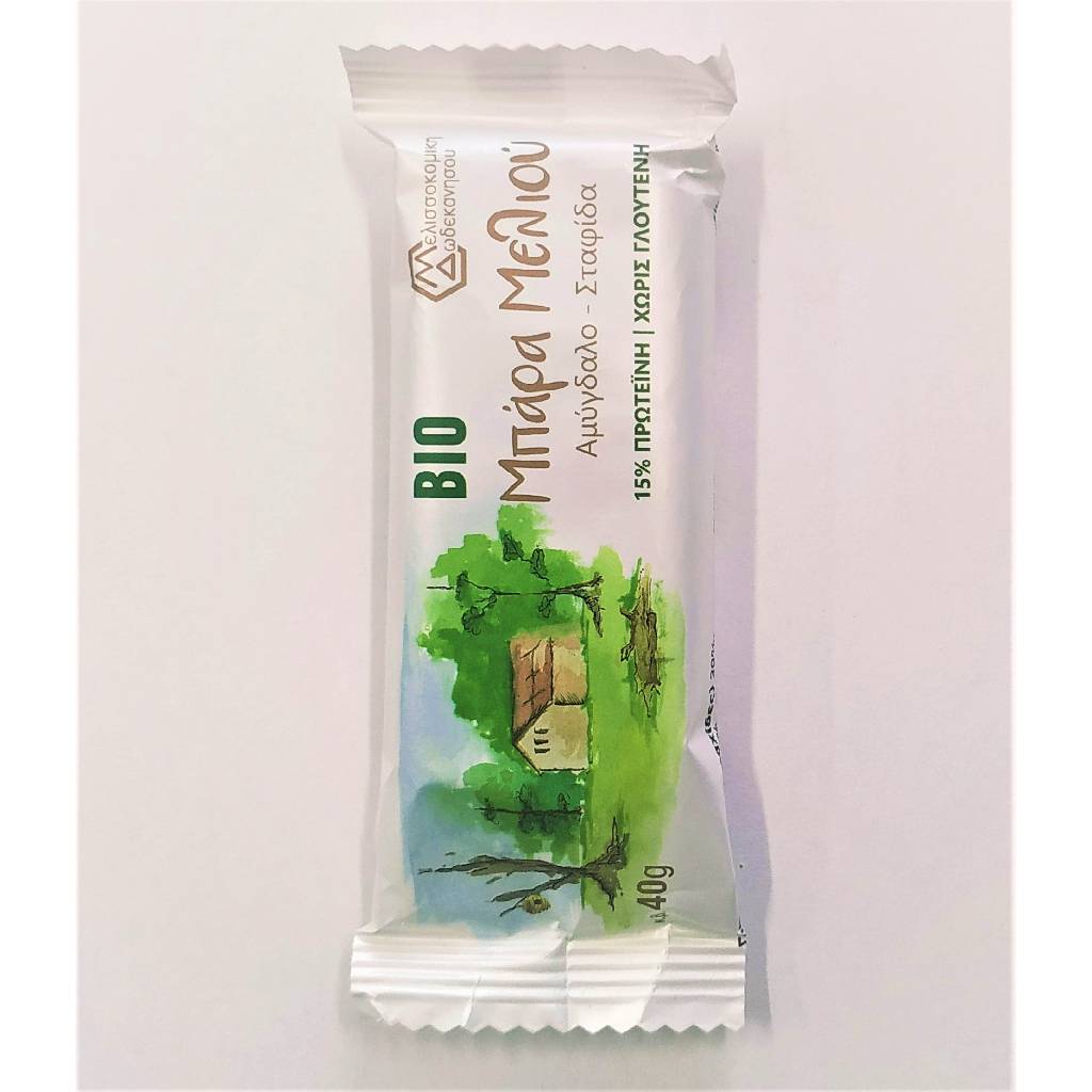 Μπάρα Μελιού Bio Αμύγδαλο & Σταφίδα 15% Πρωτεΐνη 40 γρ Μπάρα Μελιού Bio Αμύγδαλο & Σταφίδα 15% Πρωτεΐνη 40 γρ - Image 1