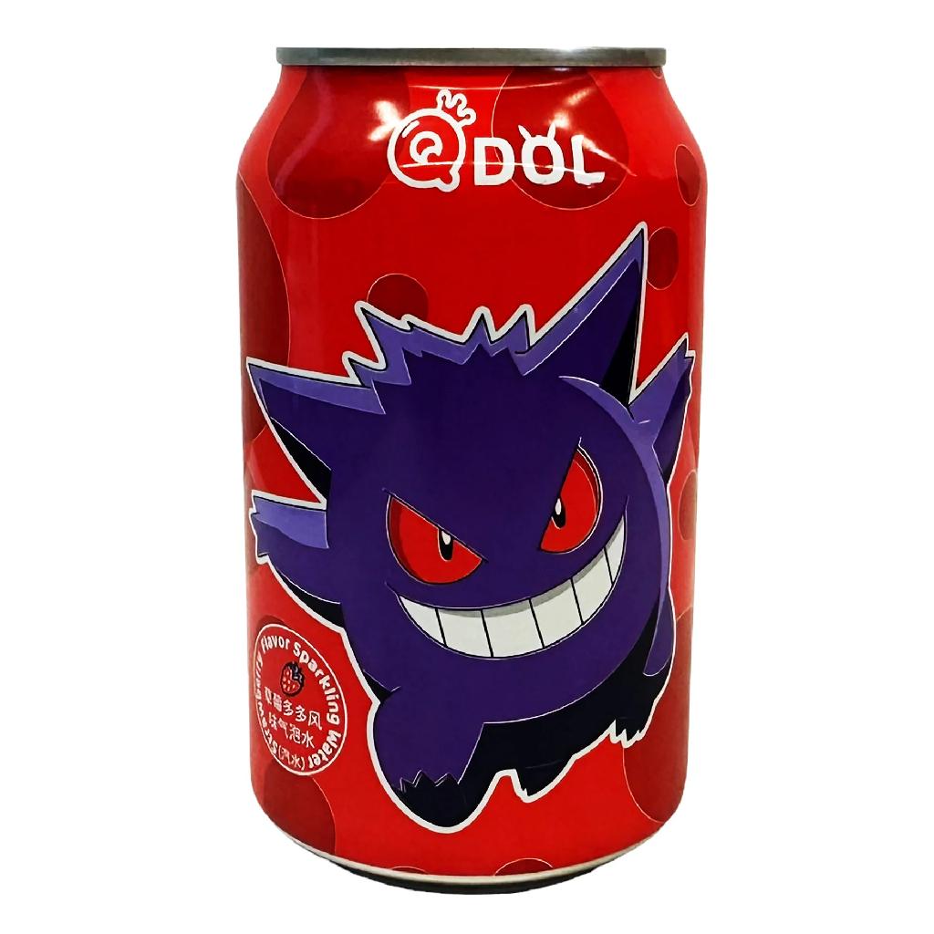 Qdol-Pokemon-Gengar-Strawberry-Sparkling-Water-330-ml Qdol Pokemon Gengar Strawberry Sparkling Water 330 ml - Box 24 τμχ - Image 1