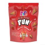 Dippo Mini Wafer Cones With Strawberry Cream 70gr - Box 18τμχ