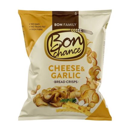Bon Chance Breadcrisps Cheese Garlic 120gr - Box 24τμχ