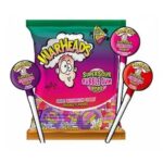 Warheads Supersour Bubble Gum Pops Grape Watermelon & Cherry 105gr - Box 22τμχ
