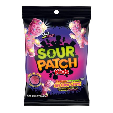 Sour Patch Kids Glow Ups Strawberry 87gr - Box 12τμχ
