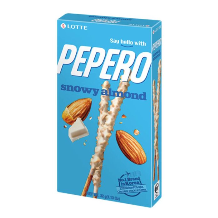 Pepero White Chocolate & Almond Sticks 32gr - Image 1