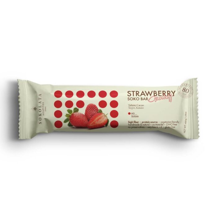 Agapitos Strawberry Sokocrunch Bar 50gr – Box 12τμχ - Image 1