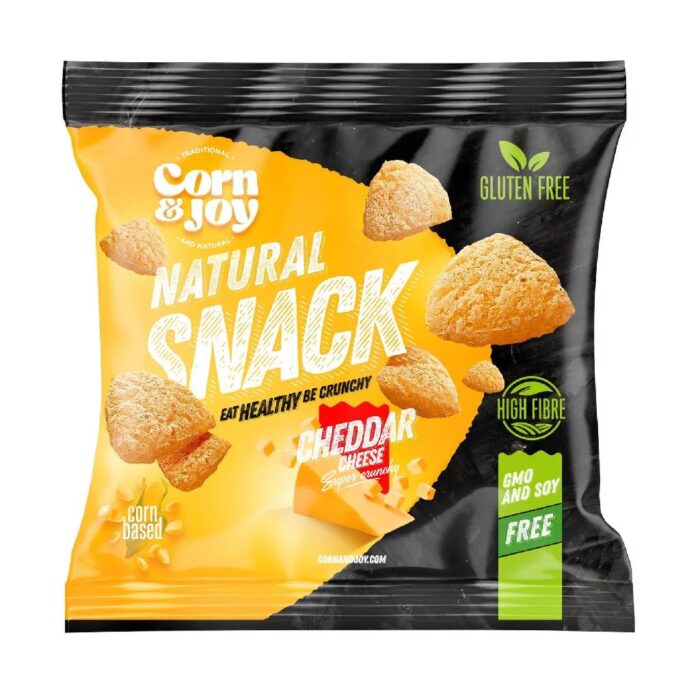Corn & Joy Snacks Cheddar 40gr - Box 20τμχ - Image 1