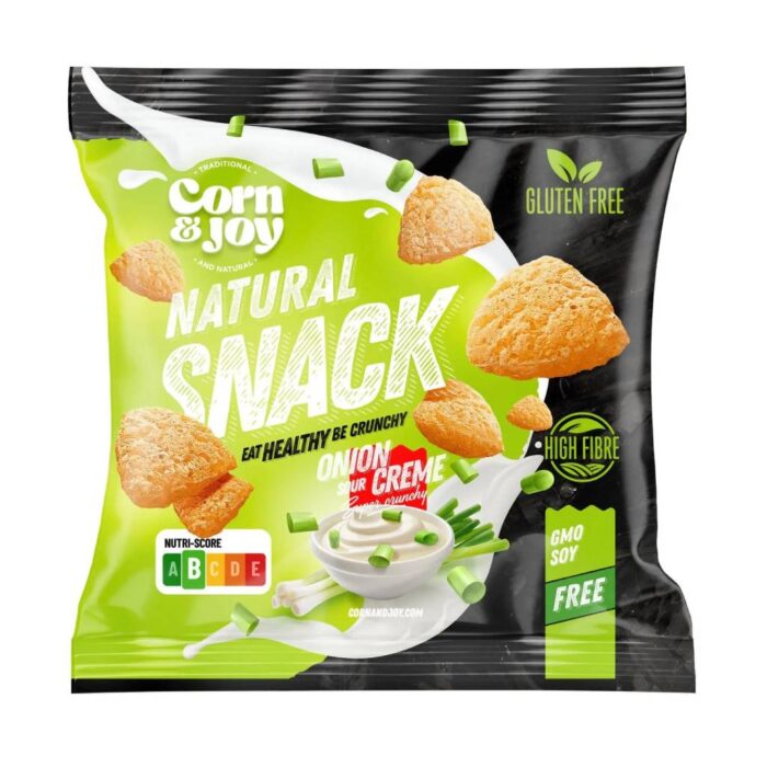Corn & Joy Snacks Onion Sour Cream 40gr - Box 20τμχ - Image 1