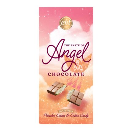 Elit Angel Milk Choco Pistatchio Cotton Candy 85gr - Box 12τμχ