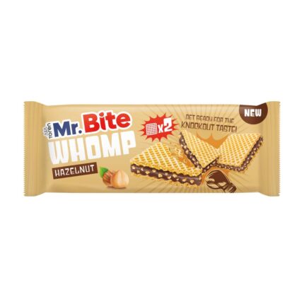 Mr Bite Whomp Γκοφρέτα Με Κρέμα Φουντουκιού 44gr Disp 24τμχ