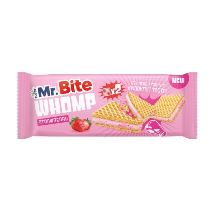 Mr Bite Whomp Γκοφρέτα Με Κρέμα Φράουλα 44gr Disp 24τμχ - Image 1