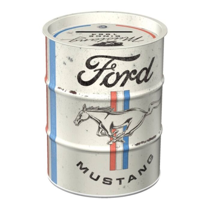 Nostalgic-Art Κουμπαράς Oil Barrel Ford Mustang - Horse & Stripes Logo - Image 1