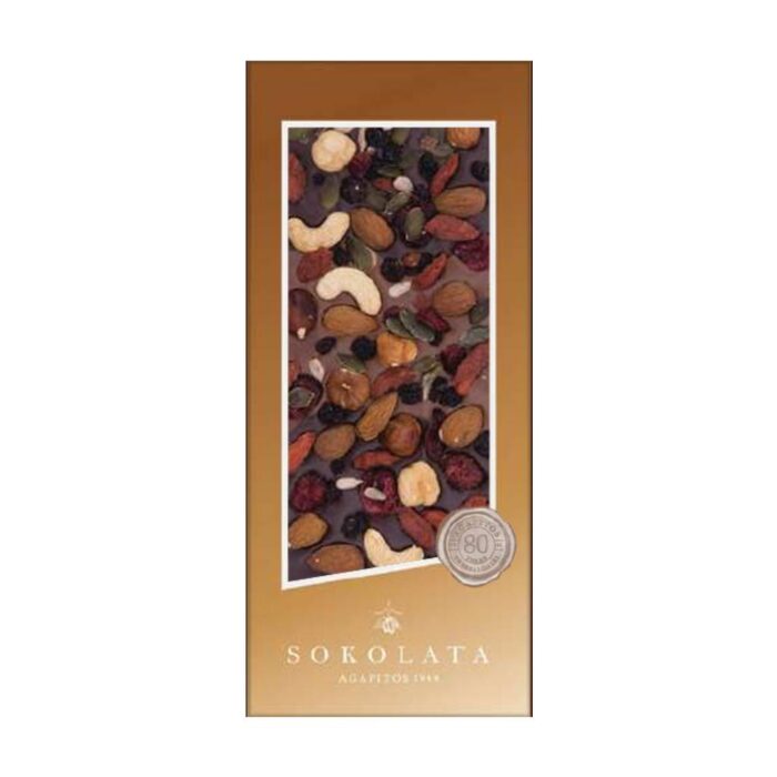 Agapitos Nut Mix & Dark Milk Chocolate 125gr - Image 1