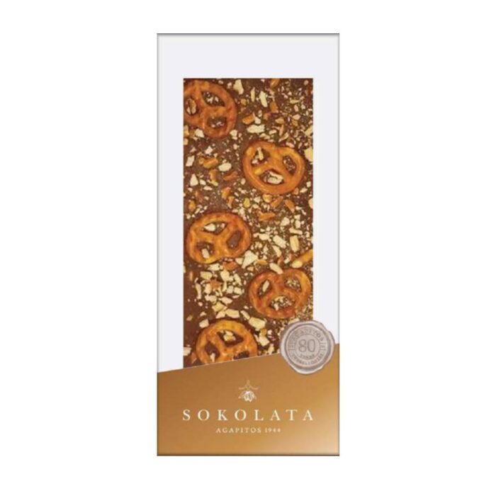 Agapitos Peanut Pretzel Milk Chocolate 110gr - Image 1
