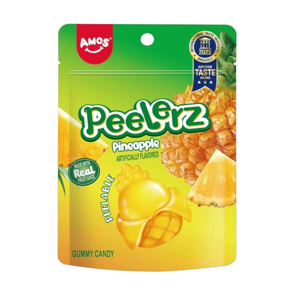 Amos-Fruit-Gummy-Pineapple-Brust-65gr Amos Fruit Gummy Pineapple Brust 65gr - Box 36τμχ - Image 1