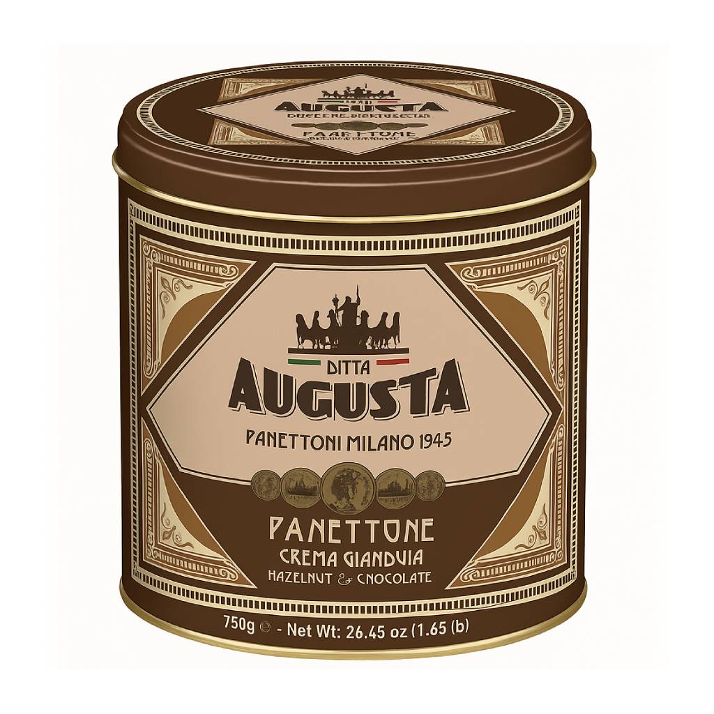 Augusta Panettone Gianduia Metal Tin 750gr Augusta Panettone Gianduia Metal Tin 750gr - Image 1