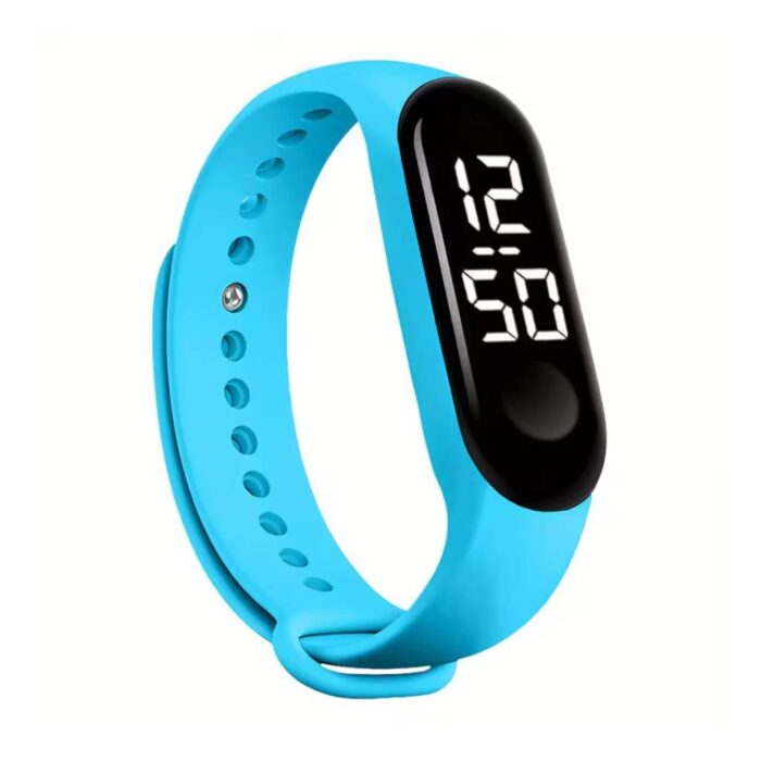 Smartwatch Led Λουράκι Σιλικόνης Γαλάζιο - Image 1