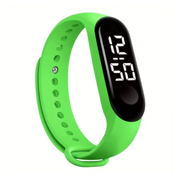Smartwatch Led Λουράκι Σιλικόνης Λαχανί - Image 1