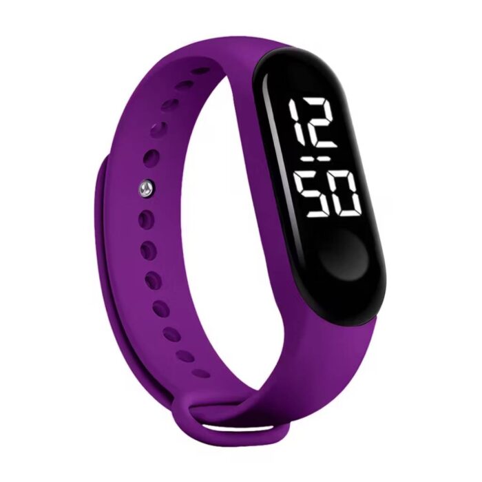 Smartwatch Led Λουράκι Σιλικόνης Μωβ - Image 1