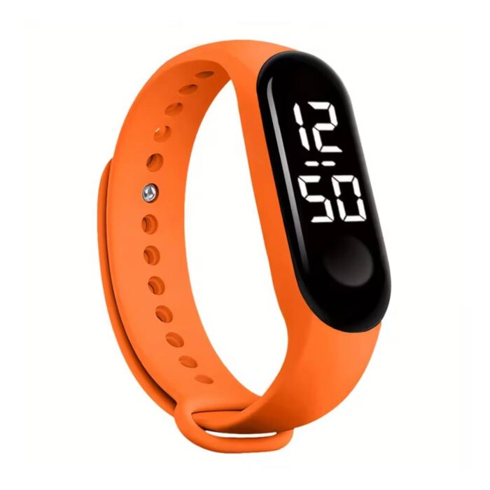 Smartwatch Led Λουράκι Σιλικόνης Orange - Image 1