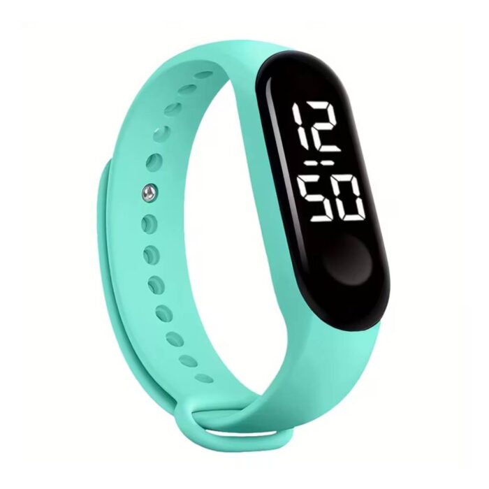 Smartwatch Led Λουράκι Σιλικόνης Τιρκουάζ - Image 1