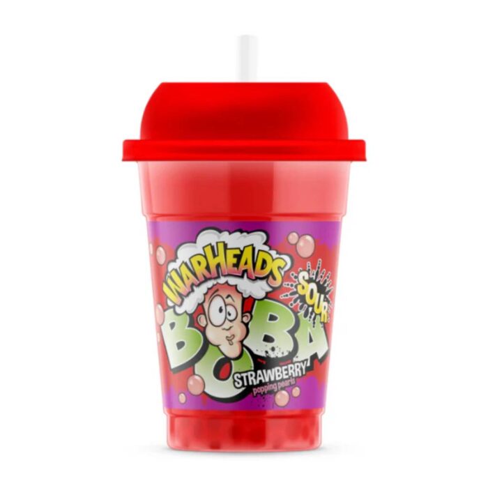 Warheads Boba Sour Strawberry 400ml - Image 1