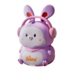 Ηλεκτρονικός Κουμπαράς Bunny Piggy με Μουσική & Δακτυλικό Αποτύπωμα (Μωβ)