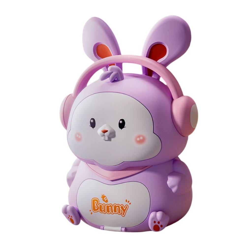 ilektronikos koumparas Bunny Piggy Mov Ηλεκτρονικός Κουμπαράς Bunny Piggy με Μουσική & Δακτυλικό Αποτύπωμα (Μωβ) - Image 1