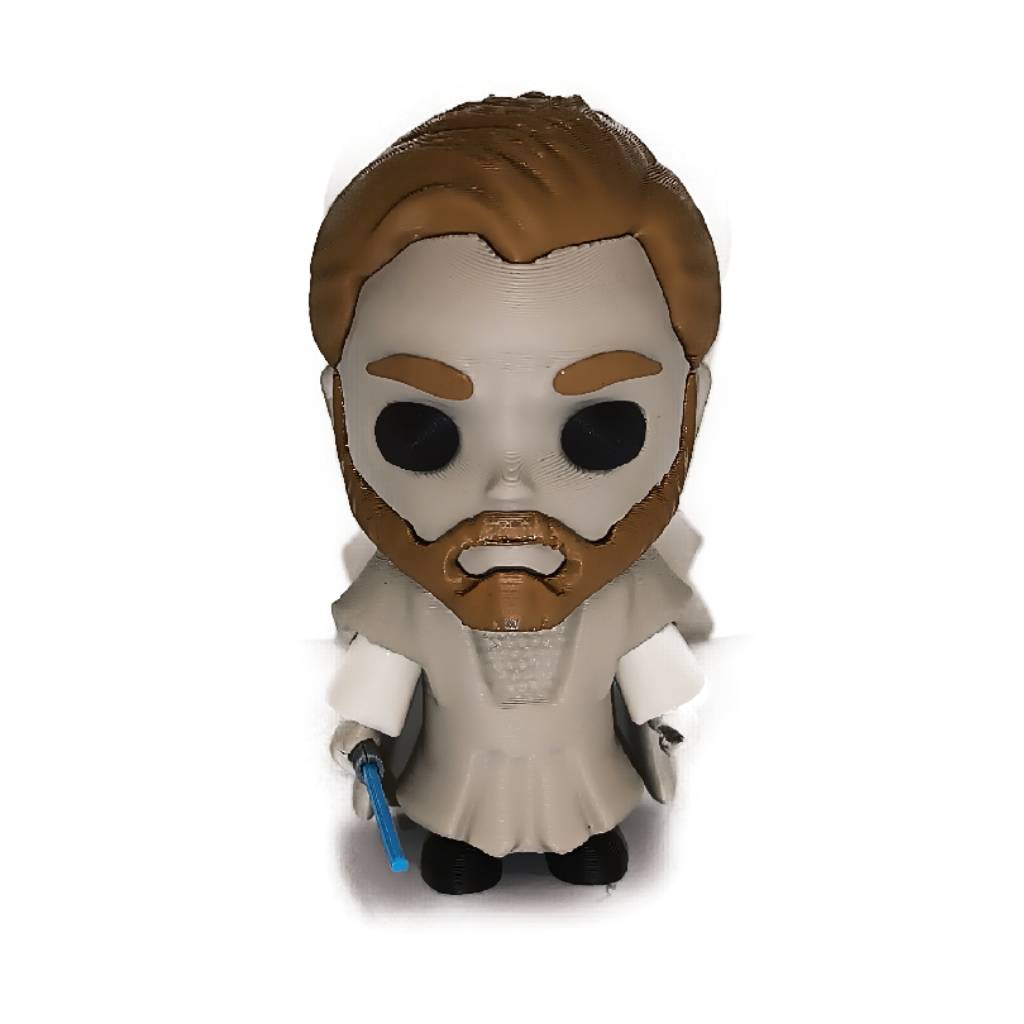 3D-Printed-Mini-Starwars-Obi-Wan-Kenobi-Handmade 3D Printed Mini Starwars Obi Wan Kenobi - Handmade - Image 1