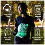 Illuminated Apparel Interactive Glow In The Dark T-Shirt (Black 5-6 Years) - Image 4