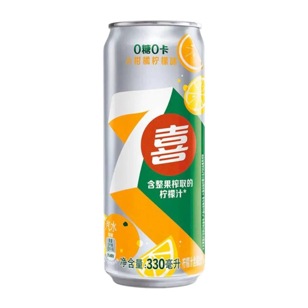 7UP-Tangerine-Lemon-China-330ml *7UP Tangerine Lemon China 330ml - Box 12τμχ - Image 1