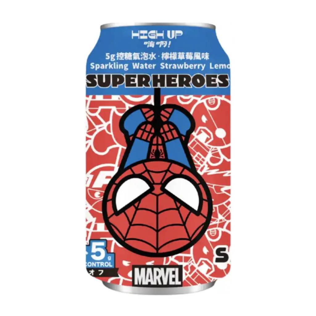 High Up Marvel Less Sug Strawb Lem Spark Wat 330ml *High Up Marvel Less Sug Strawb Lem Spark Wat 330ml - Box 24τμχ - Image 1