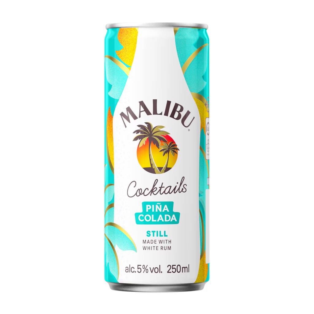 Malibu-Cocktail-Pina-Colada-5-Alc-250ml Malibu Cocktail Pina Colada 5% Alc 250ml - Image 1