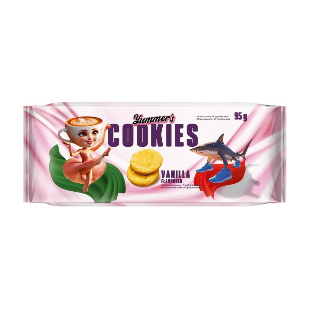 Yummers-Italian-Brain-Rot-Vanilla-Cookies-95gr *Yummers Italian Brain Rot Vanilla Cookies 95gr - Box 22τμχ - Image 1