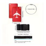 OEM Ετικέτα & Λουράκι Ασφαλείας Αποσκευών – Κόκκινο με Σχέδιο Αεροπλάνο - Image 2