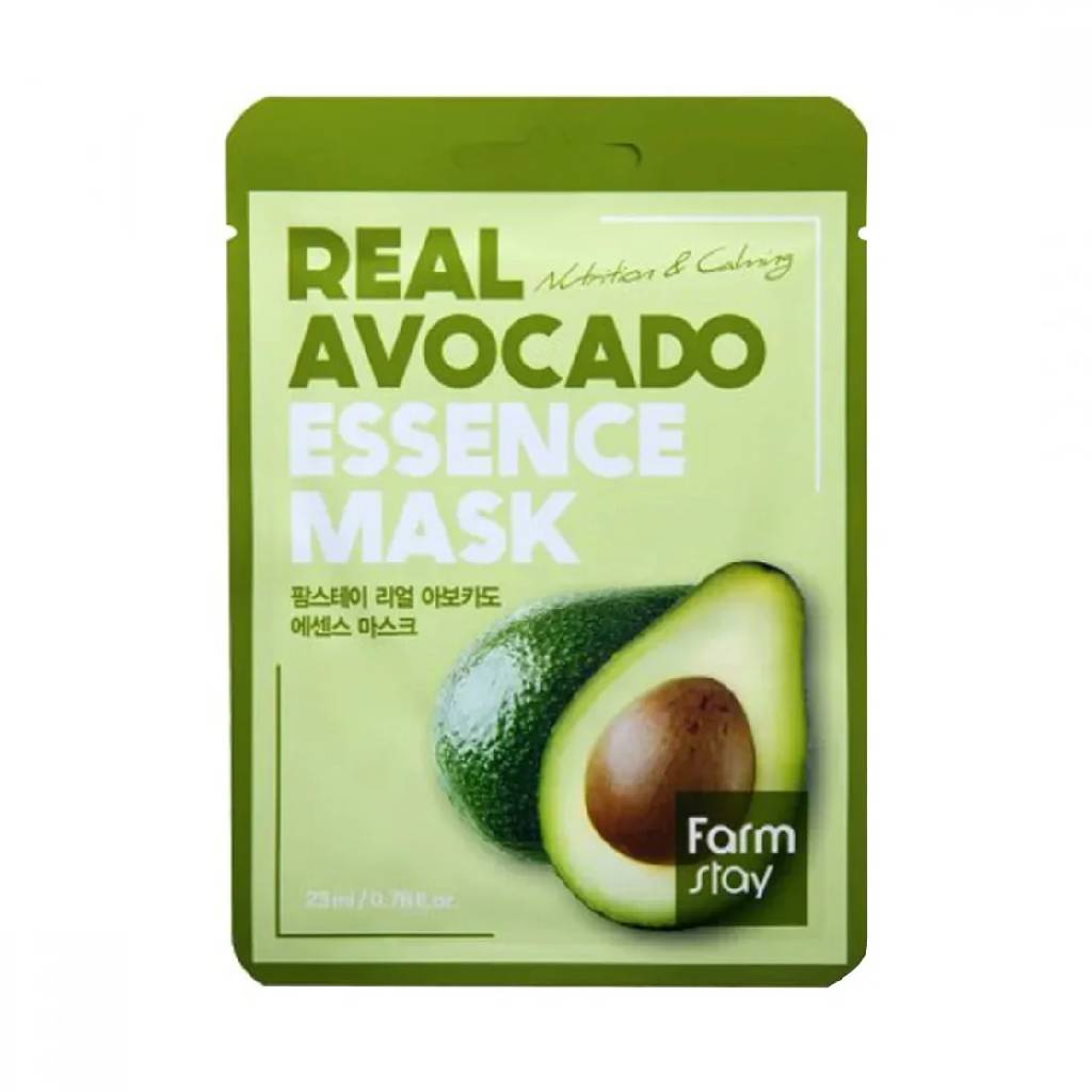 Farmstay-Real-Avocado-Essence-Mask-23-ml-10pcs Ks-Farmstay Real Avocado Essence Mask 23ml - Image 1