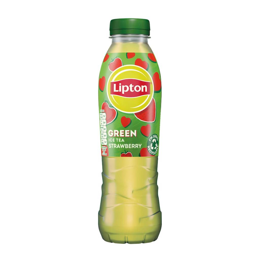 Lipton-Green-Strawberry-500ml Lipton Green Strawberry 500ml - Box 12τμχ - Image 1