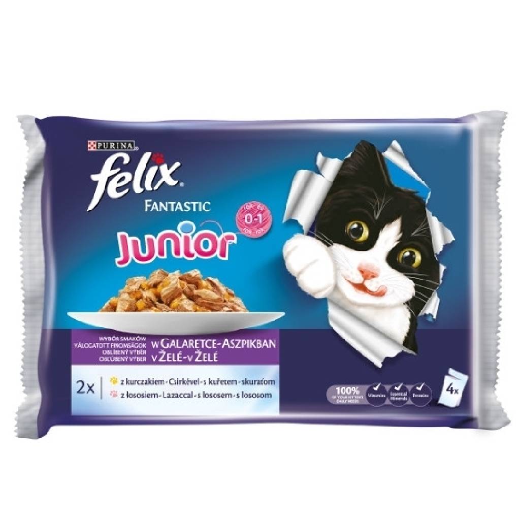 Felix Fantastic Junior Multipack Chicken 4_85 gr Felix Fantastic Junior Multipack Chicken 4x85 gr - Image 1