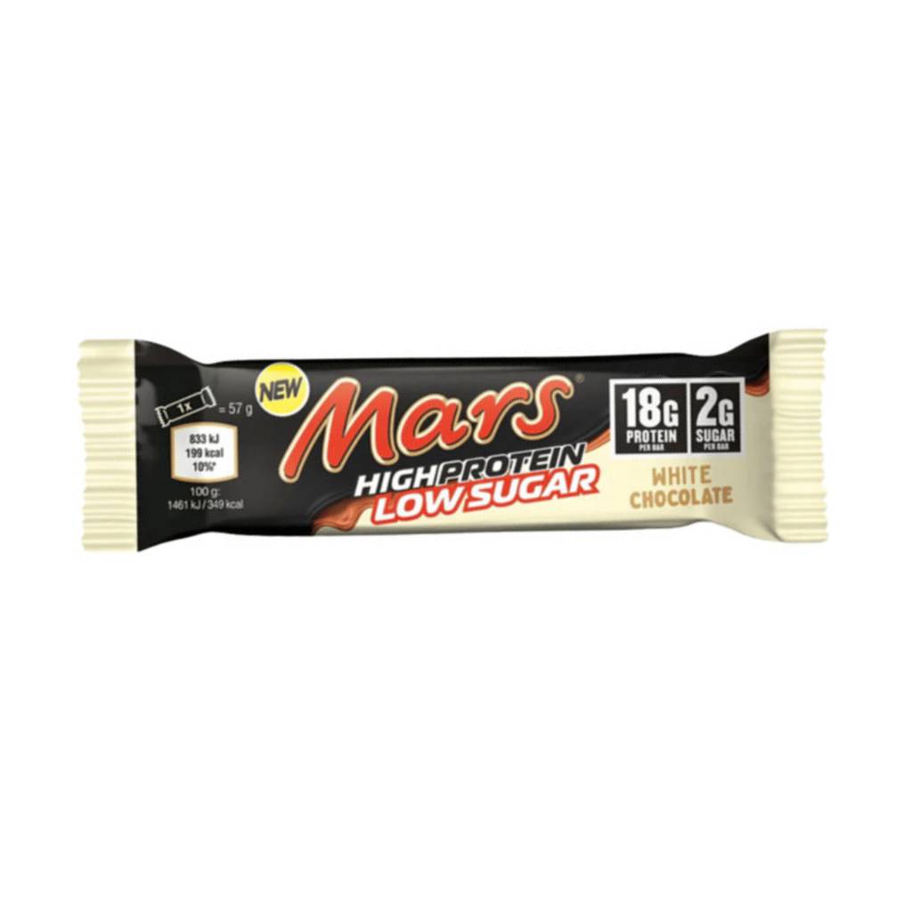 Mars-White-Low-Sugar-High-Protein-Bar-57gr Mars White Low Sugar High Protein Bar 57gr - Box 12τμχ - Image 1