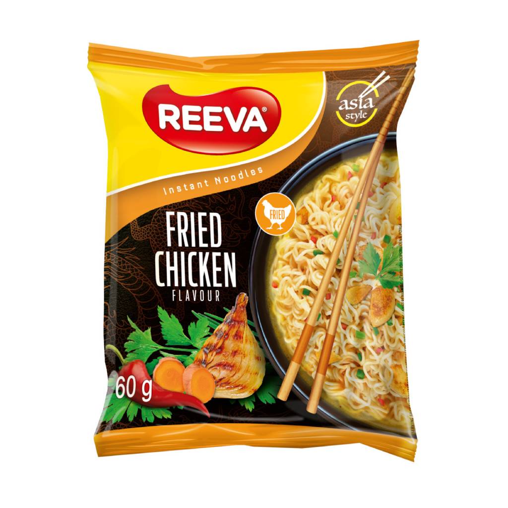 Reeva-Asia-Instant-Noodles-fried-Chicken-60gr Reeva Asia Instant Noodles Τηγανιτό Κοτόπουλο 60gr - Box 24τμχ - Image 1