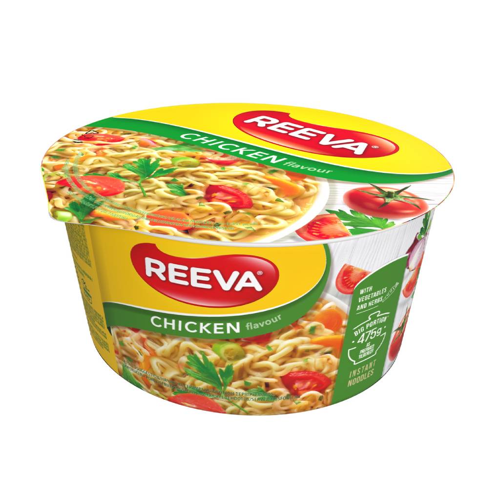 Reeva-Noodles-In-Bowl-chicken-75gr Reeva Noodles In Bowl Με Κοτόπουλο 75gr - Box 24τμχ - Image 1