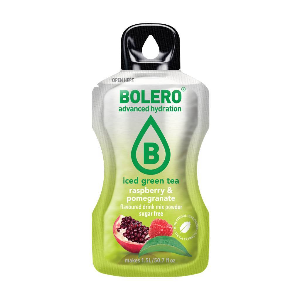 Bolero-Iced-Green-Tea-Raspberry-Pomegranate-12x8gr Bolero Φακελάκι Iced Green Tea Raspberry Pomegranate 12x8gr - Image 1